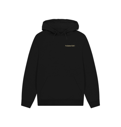 Oversized black hoodie with motivational quote