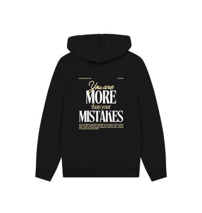 Oversized black hoodie with motivational quote