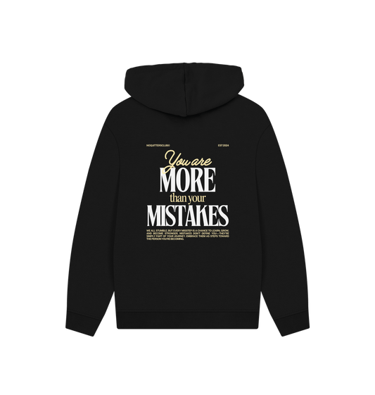 Oversized black hoodie with motivational quote