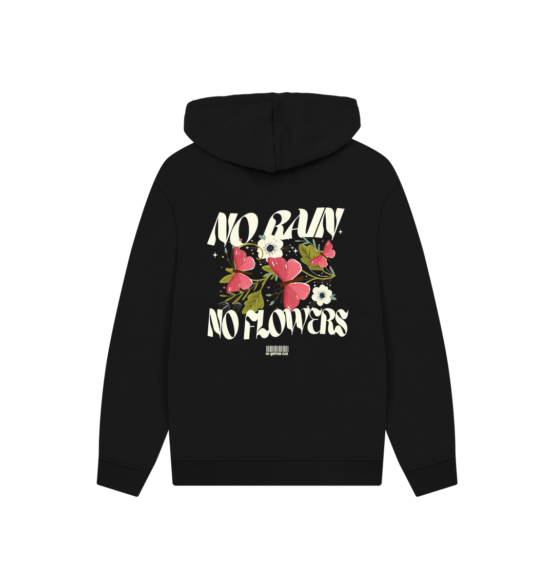 Oversized black hoodie with motivational quote