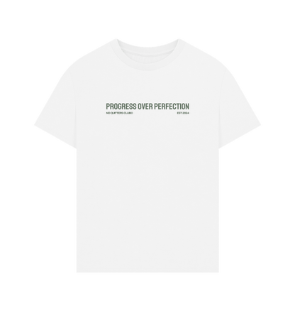 Oversize white t-shirt tee with motivational quote