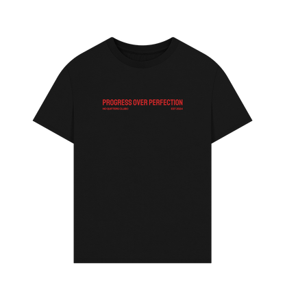 Oversized black t-shirt tee with motivational quote