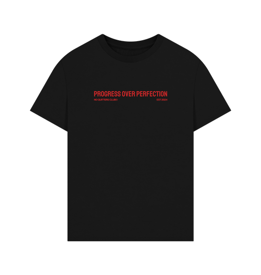 Oversized black t-shirt tee with motivational quote