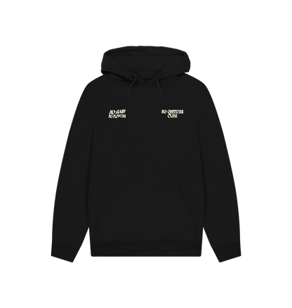 Oversized black hoodie with motivational quote