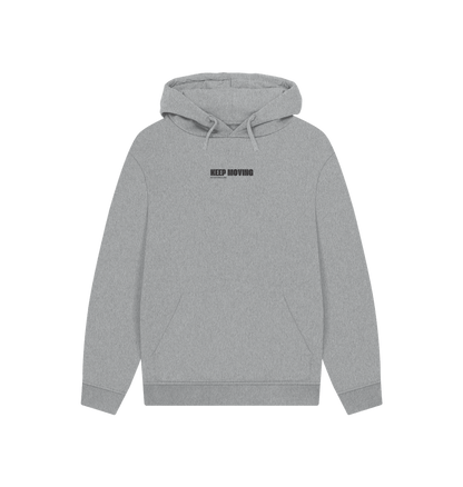 Oversized gray hoodie with motivational quote