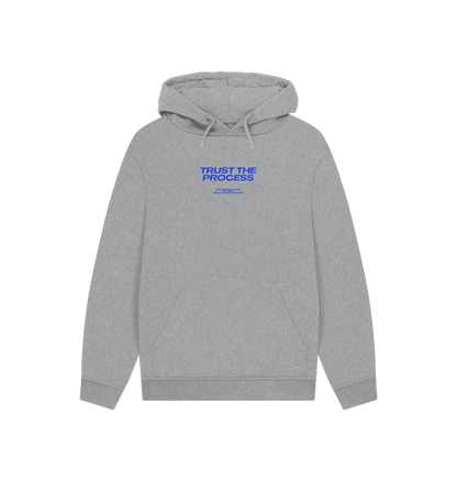 Oversized gray hoodie with motivational quote