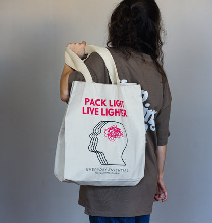 Eco-friendly unisex tote bag in neutral color – ideal for travel, gym, and everyday use, made from durable organic fabric