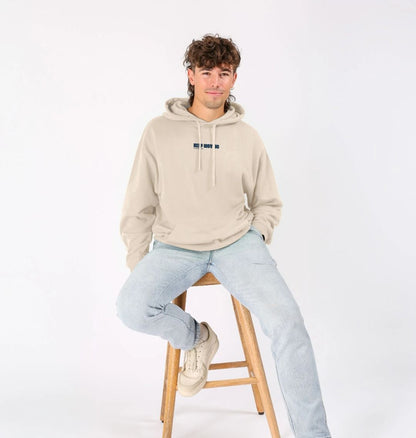 Oversized cream oat hoodie with motivational quote